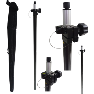 Bastón GPS GNSS RTK de Fibra de Carbono 2.20 m Compatible con Leica, Trimble, Topcon, CHCNAV y Sokkia
