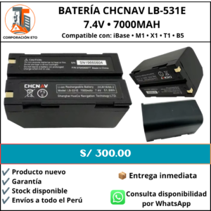 BATERIA IBASE AAA Batería CHCNAV LB-531E 7.4V 7000mAh para GNSS RTK iBase, M1, X1, T1 y B5
