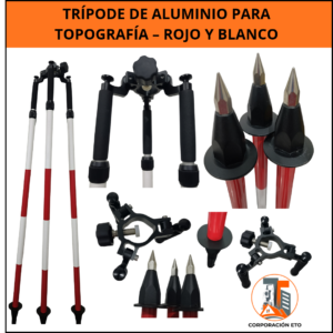 base nivelante (1) Tripie Topográfico Universal para Bastones GPS y Prismas
