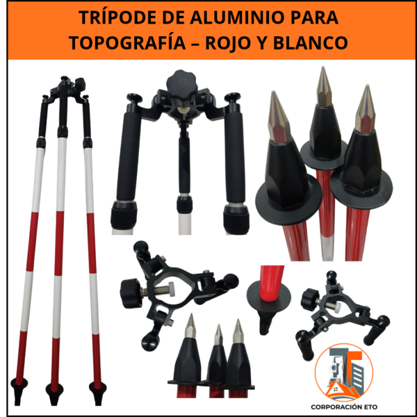 Tripie Topográfico Universal para Bastones GPS y Prismas