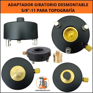 base nivelante (1) ADAPTADOR GIRATORIO DESMONTABLE 5/8"-11 PARA TOPOGRAFÍA